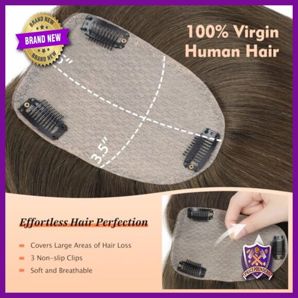 14 Inch Human Hair Topper Silk Base No Bangs For Thinning Hair Volume main image 6
